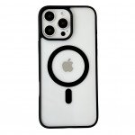 Wholesale Crystal Clear Magnetic Ring Protective Armor Case with MagSafe Technology for Apple iPhone 16 Pro Max (Red)