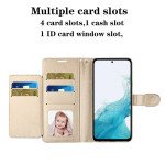 Wholesale Ribbon Bow Crystal Diamond Wallet Case for Samsung Galaxy A54 5G (Purple)